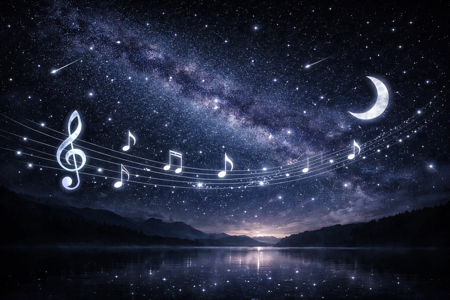 星空に音符が流れる、Cassiopeia Cantanteのメインビジュアル